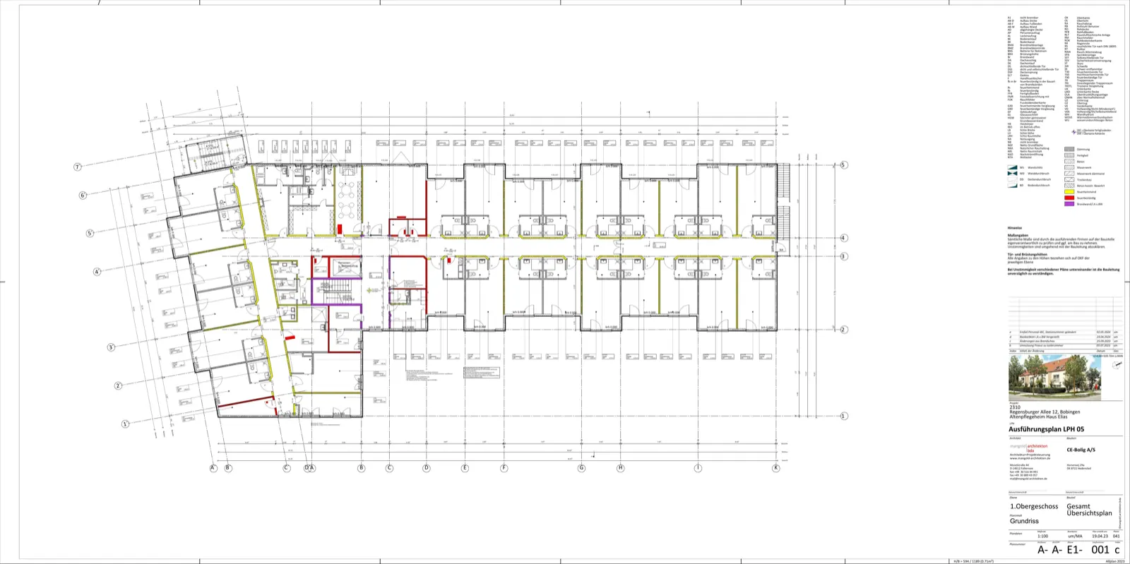 First floor plan of the Regensburger Allee 12 care home